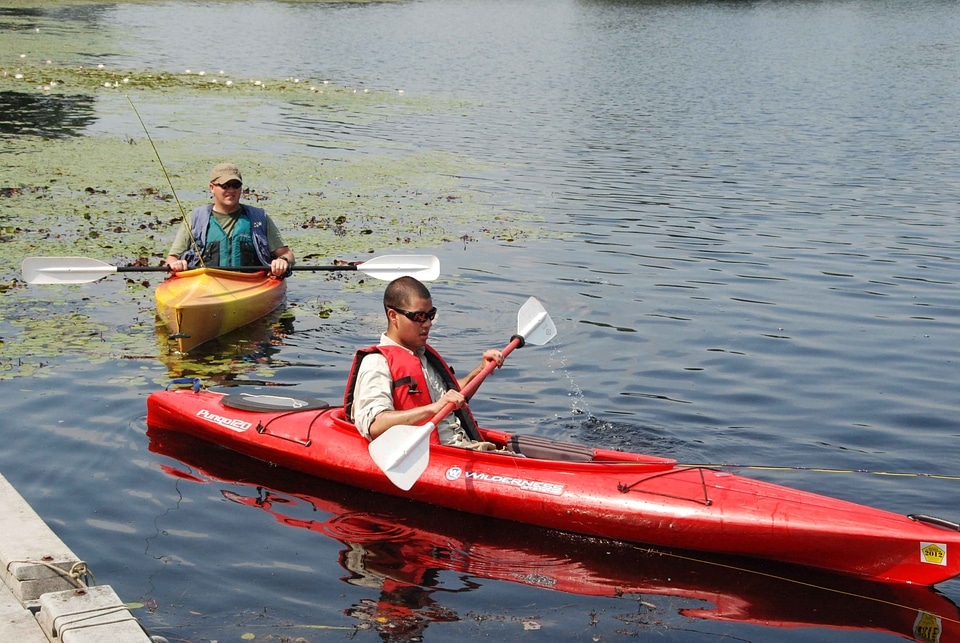 Calm canoe promenade