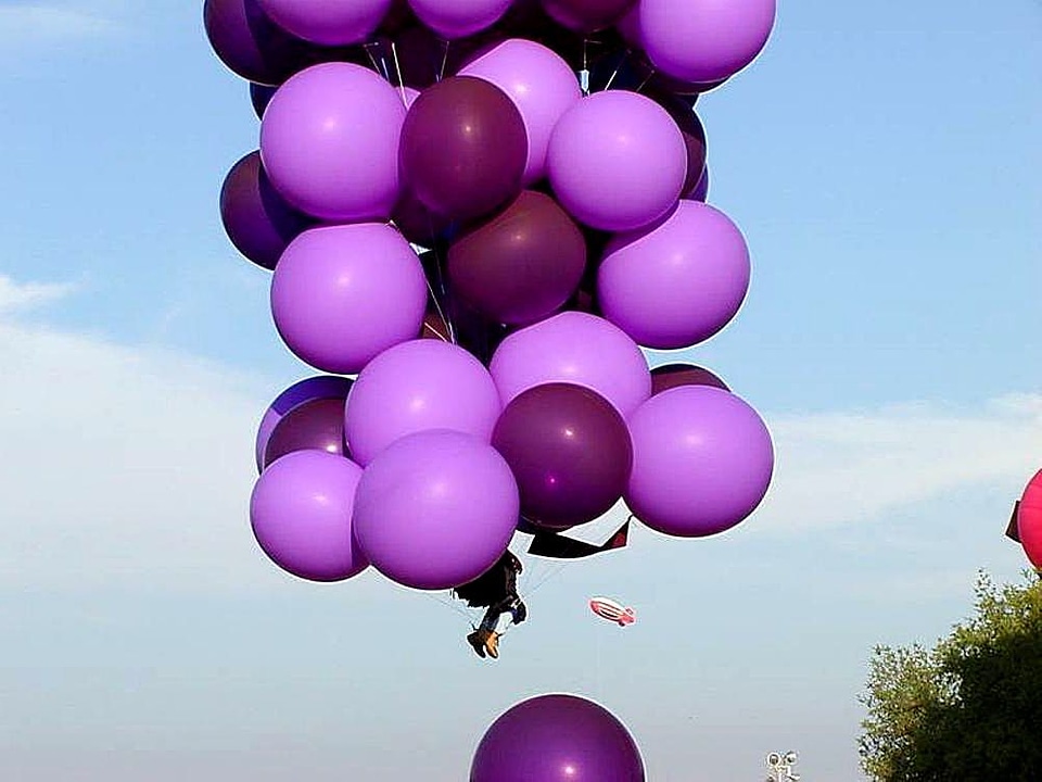 Balloon blue hot air