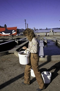 Biologist female fishery