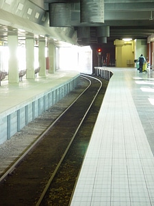 Empty platform railway