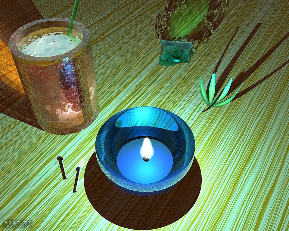 Abstract candle labor