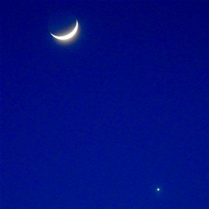 Maan en Venus photo