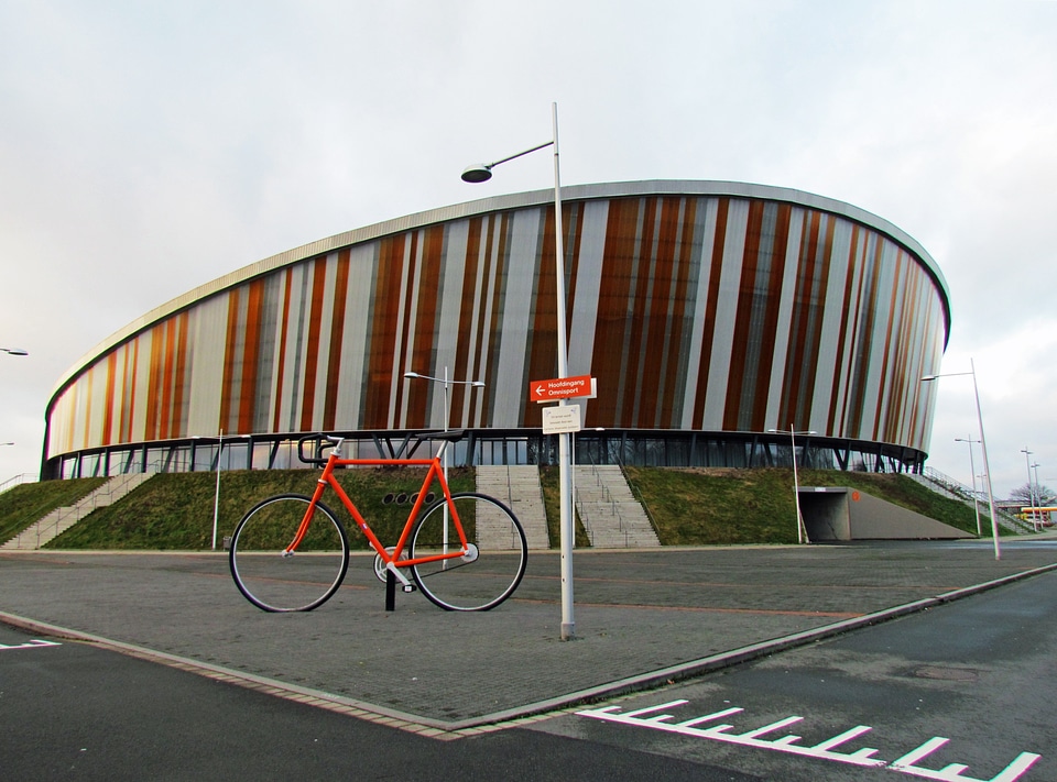Sculpture bicycle building