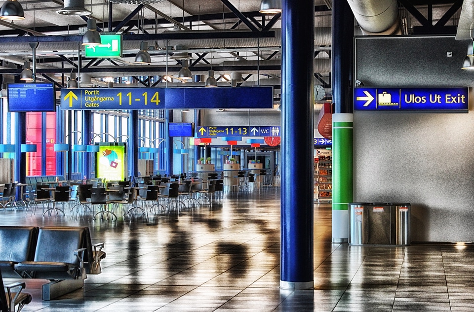 Airport terminal air transportation
