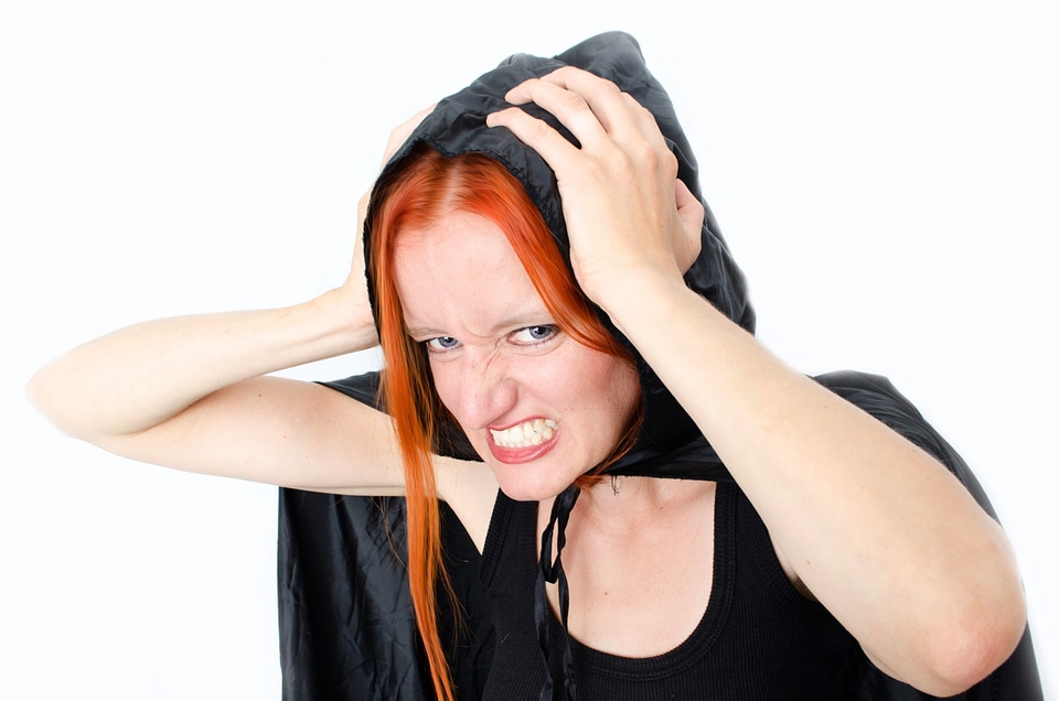 Angry Female with Hood