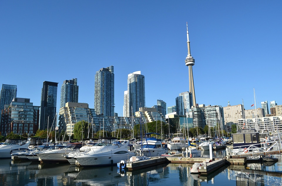 Toronto skyline with urban skyscrapers photo