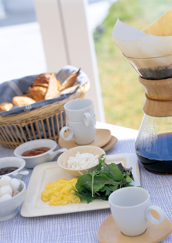 Breakfast vagitable and bread