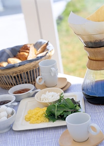 Breakfast vagitable and bread photo