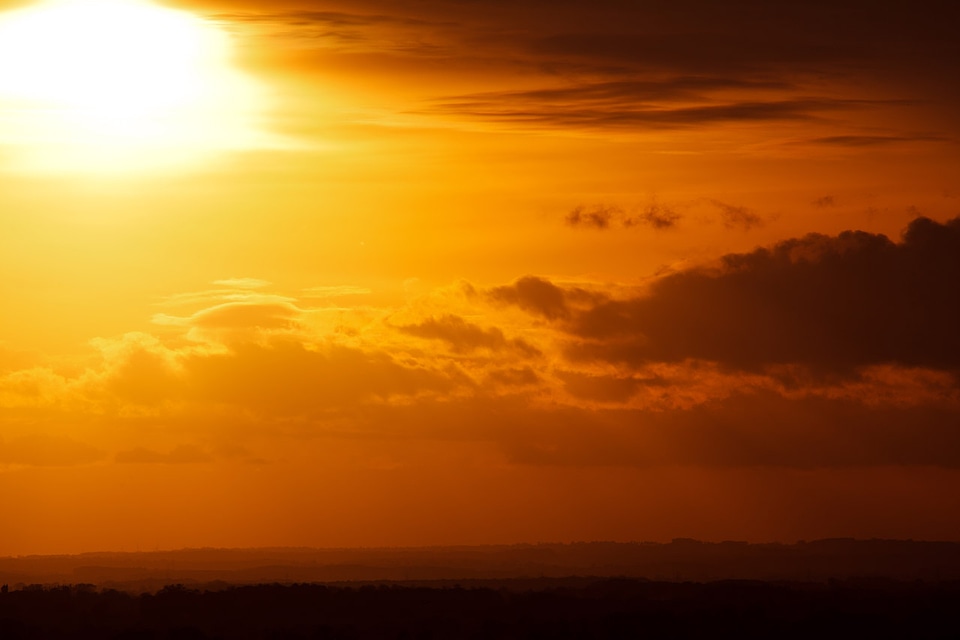 rich in dark clouds, rays of light