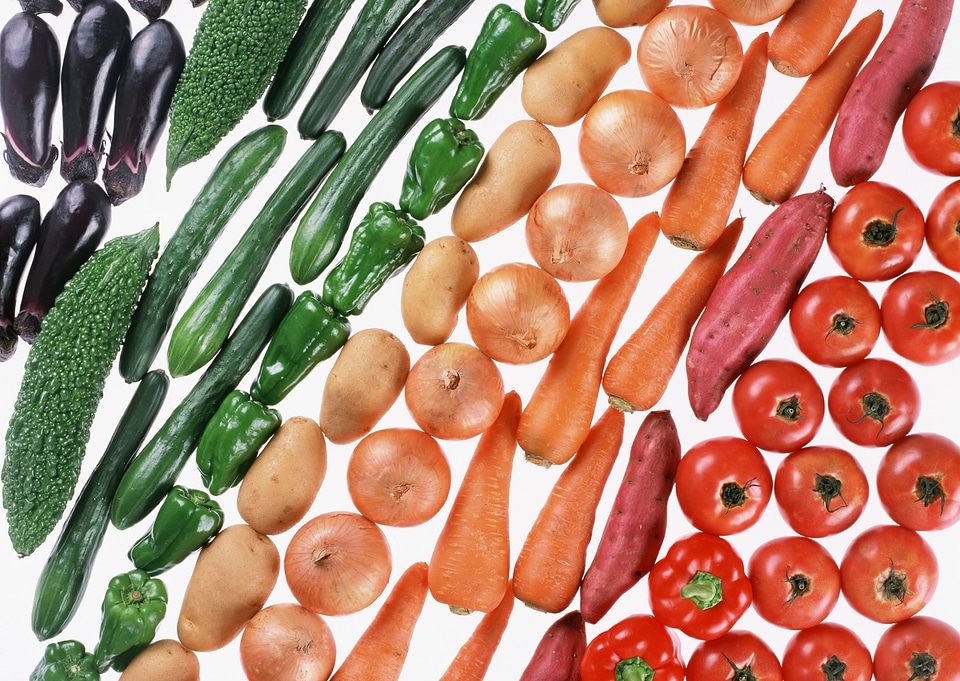 Food background on vegetable