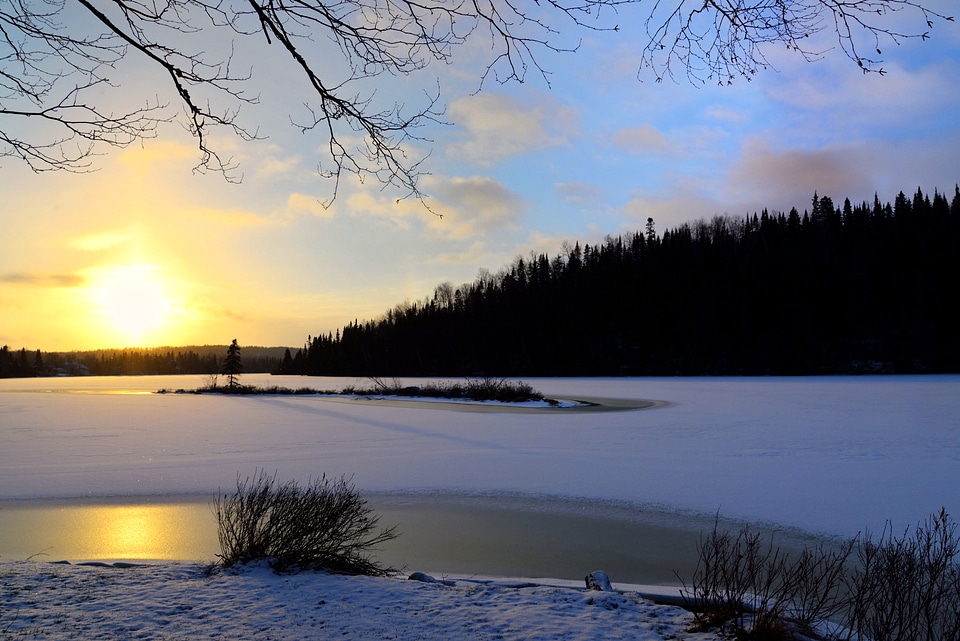 Sun twilight winter