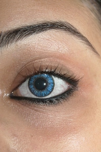 Blue girl eyeball photo