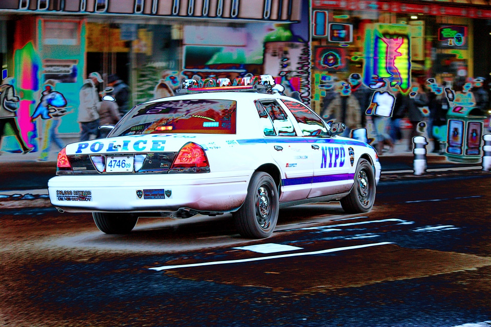 Parked up state trooper police vehicle