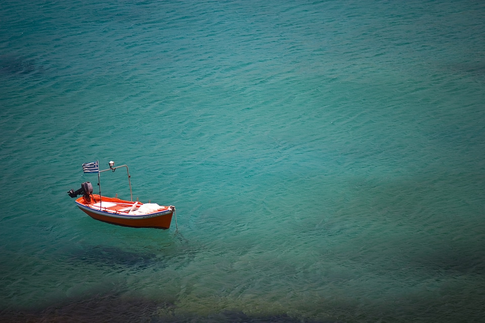 Single floating clear water photo