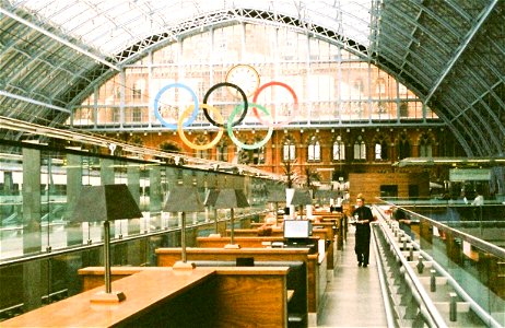 Olympic Rings at St Pancras