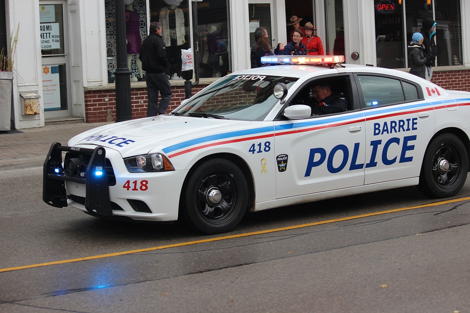 Parked up state trooper police vehicle