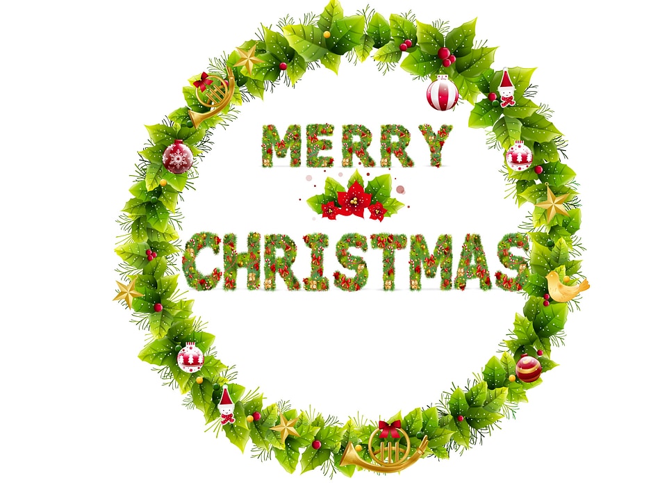 Christmas made of branches of a pine