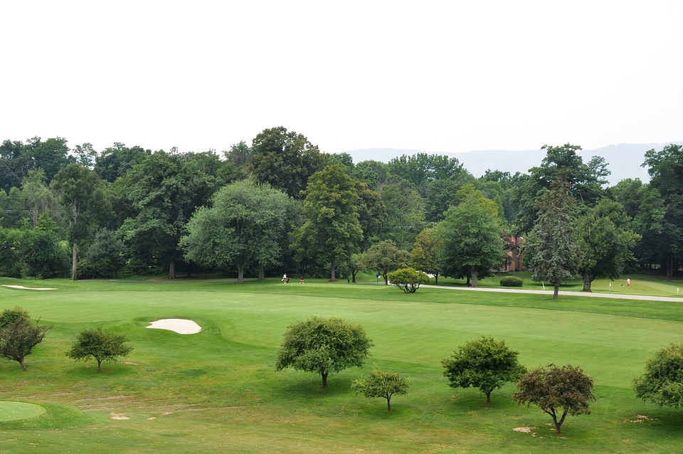 golf landscape in spring day