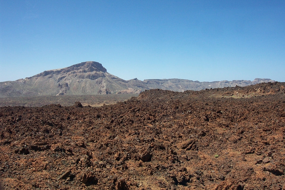 Volcanic terrain high on the Tenerife caldera