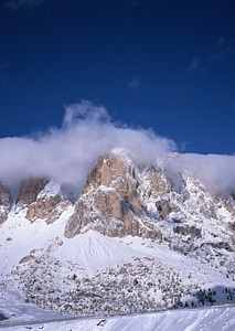 Top of High mountains, covered by snow