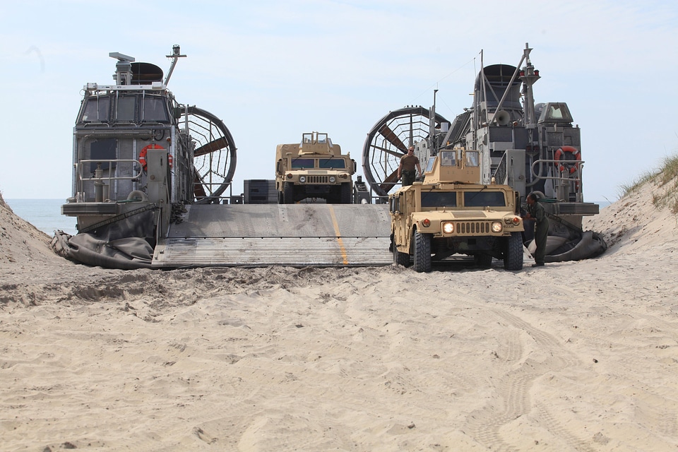 Navy hovercraft Landing Craft Air Cushioned