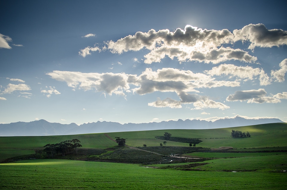 Landscapes clouds green