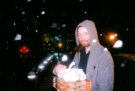 S.K with Pizzas photo