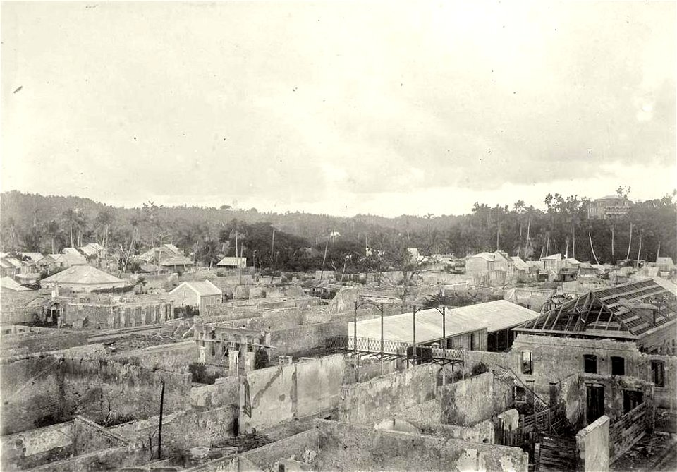 Pointe-à-Pitre.Après un incendie, vers 1900