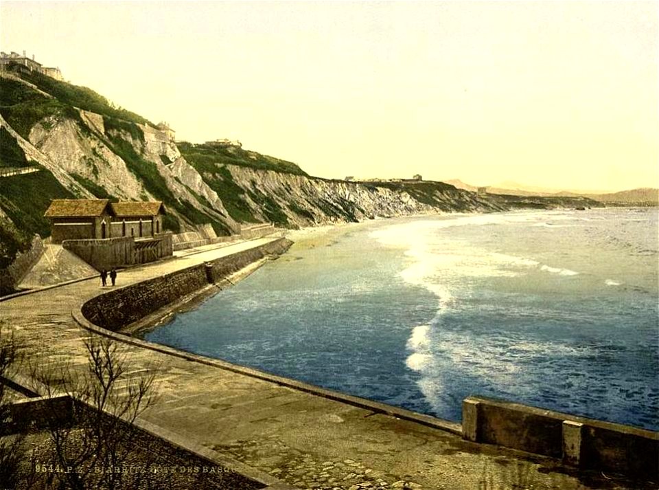 Biarritz.Côte espagnole vers 1890