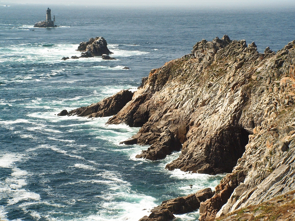 Promontory Rock Atlantic Ocean Brittany Finistere photo