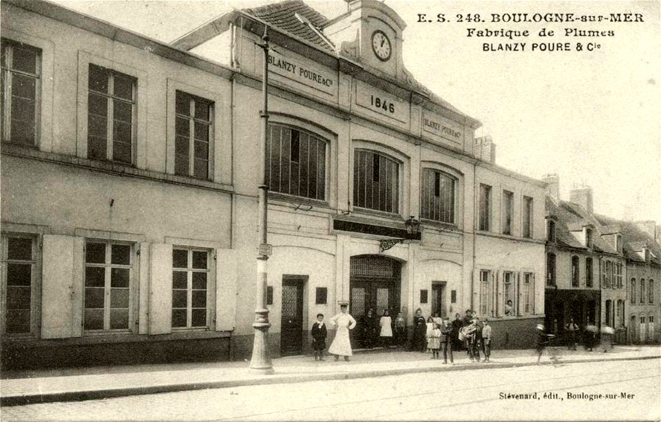 Boulogne-sur-Mer.Fabrique de plumes Blanzy-Poure