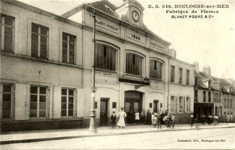 Boulogne-sur-Mer.Fabrique de plumes Blanzy-Poure