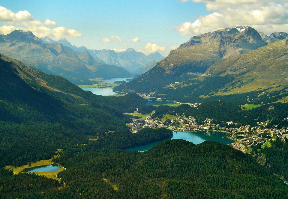 Engadine valley from the Muottas Muragl area