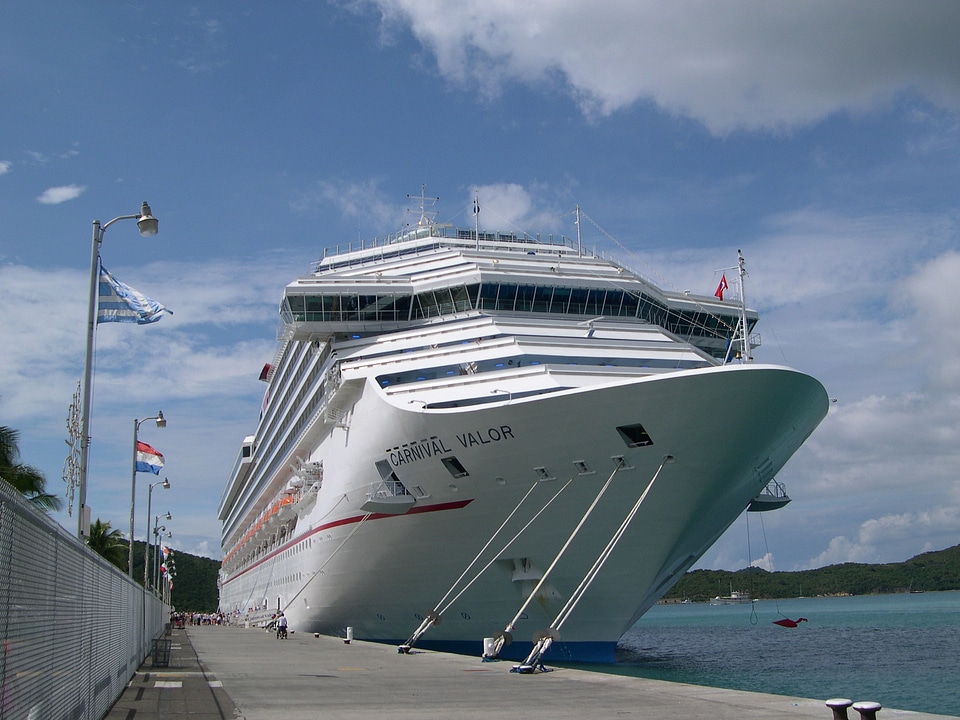Cruise ship Carnival Valor docked in Castries
