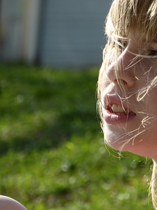 Windswept hair wind hair