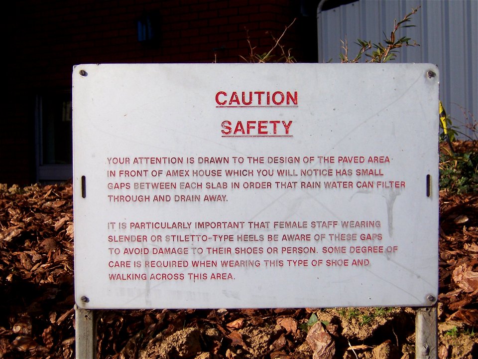 An unusual warning