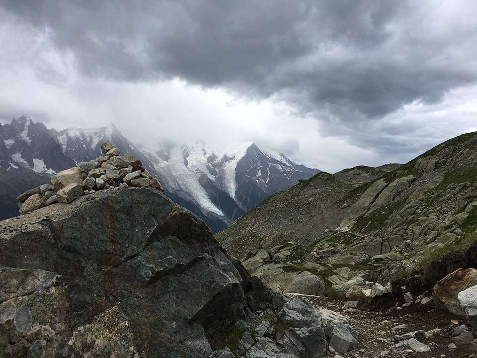 The famous Tour du Mont Blanc near Chamonix, France