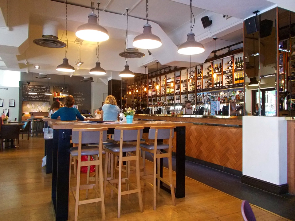 Modern and simple cafe interior