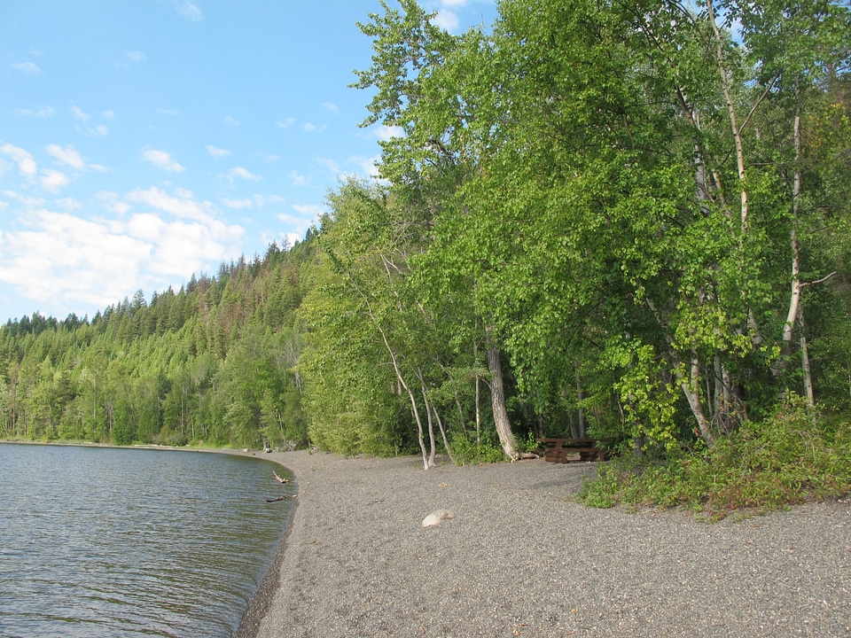 Canim Beach Provincial Park from the Shore
