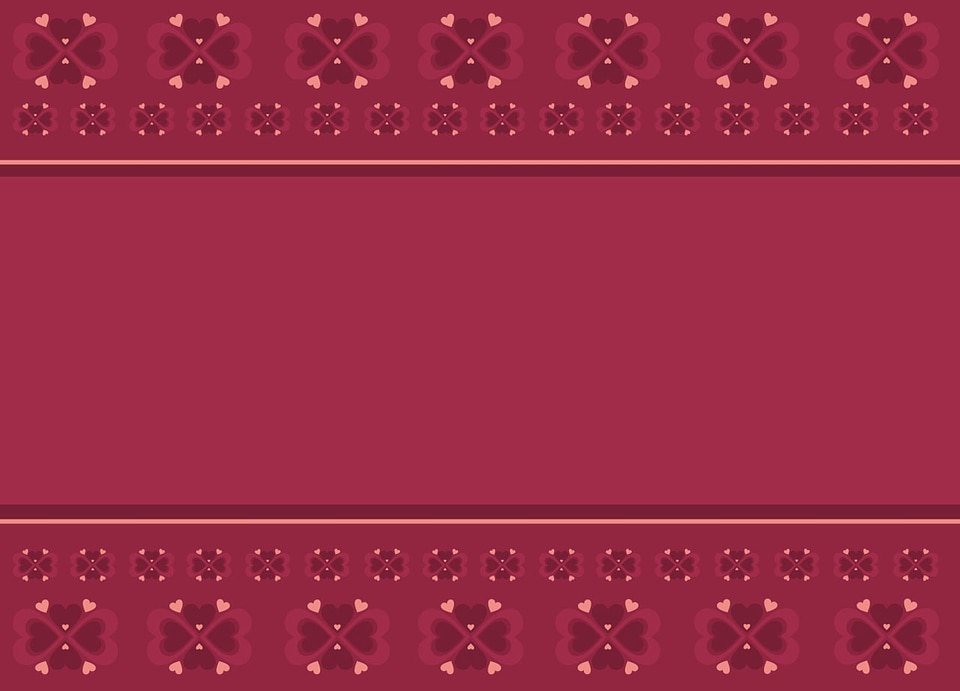 Folk Heart Pattern Background