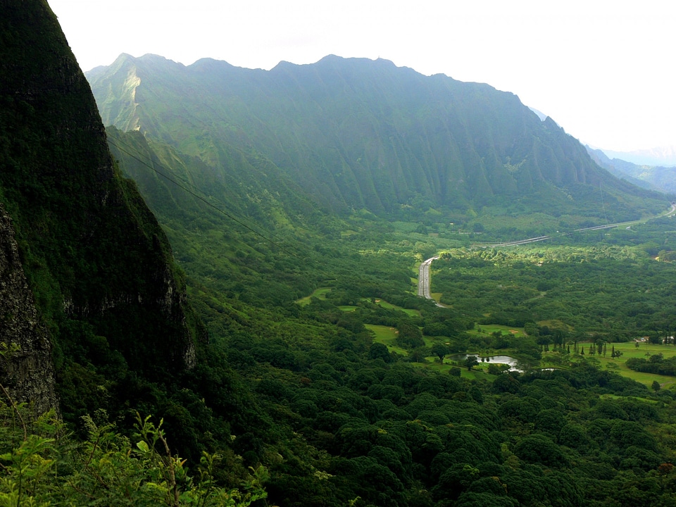 Misty mountains above Kauai, Hawaii