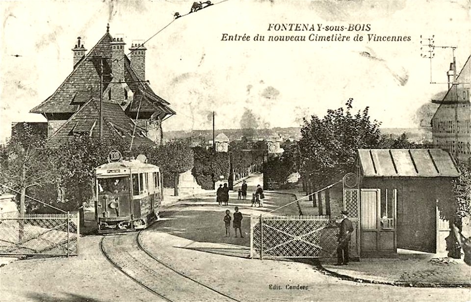 Fontenay-sous-Bois.Entrée du nouveau cimetière de Vincennes