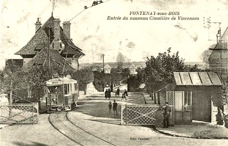 Fontenay-sous-Bois.Entrée du nouveau cimetière de Vincennes