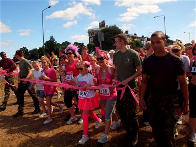 Race for Life - Walking to the Starting Line