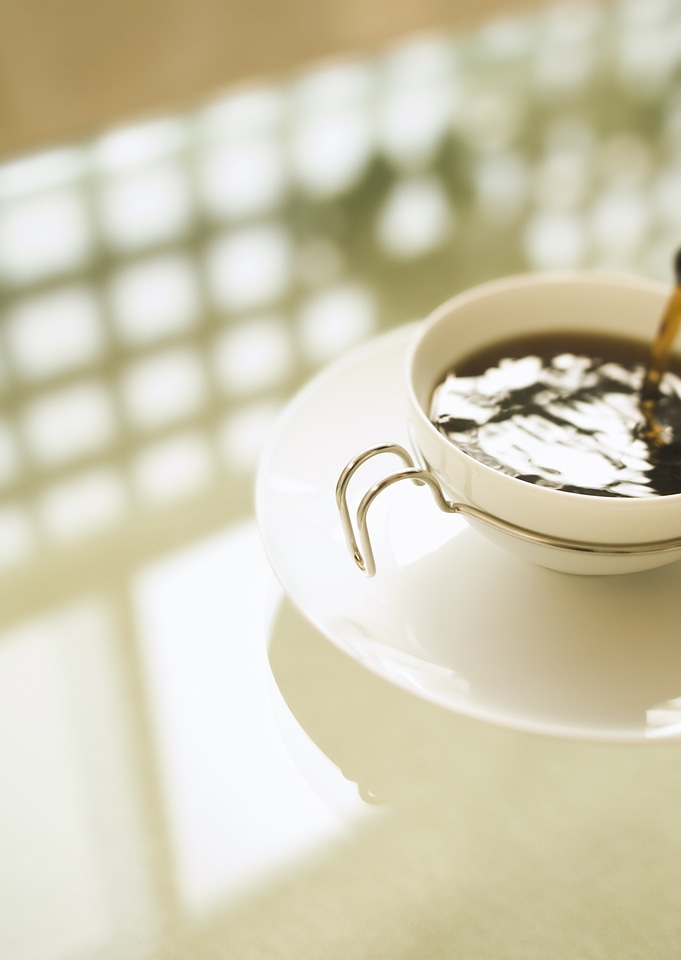 up of coffee on table in livingroom