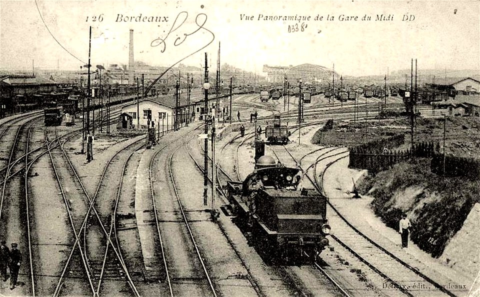 Bordeaux.Vue panoramique de la gare du Midi