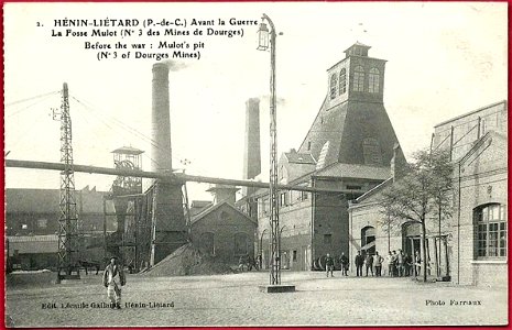 Hénin-Beaumont.Fosse Mulot, numero 3 des Mines de Dourges