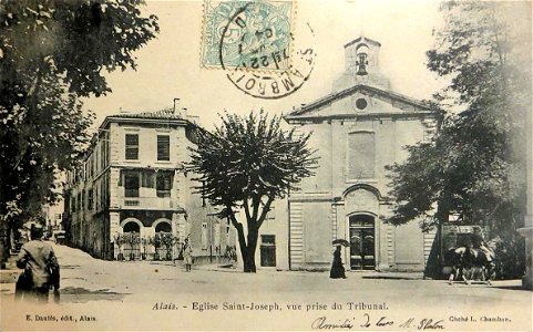 Alès.Église Saint-Joseph vue du Tribunal