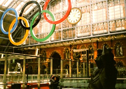 Olympic Rings at St Pancras Station