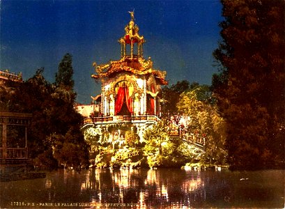 Paris.Exposition Universelle.1900.Palais lumineux de nuit